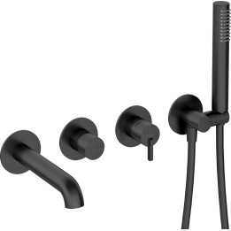 BATERIA WANNOWA 4-OTWOROWA PODTYNKOWA STAŁA NERO SILIA BQS N18P