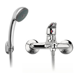 SMILE BATERIA WANNOWA Z ZESTAWEM NATRYSKOWYM, CHROM