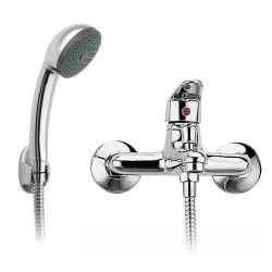 Smile bateria wannowa z zestawem natryskowym, chrom