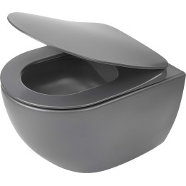 MISKA WC Z DESKĄ BEZKOŁNIERZOWA ANTRACYT, TITANIUM ANTRACYT, TITANIUM CDEDDZPW