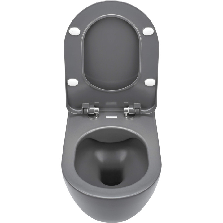MISKA WC Z DESKĄ BEZKOŁNIERZOWA ANTRACYT, TITANIUM ANTRACYT, TITANIUM CDEDDZPW