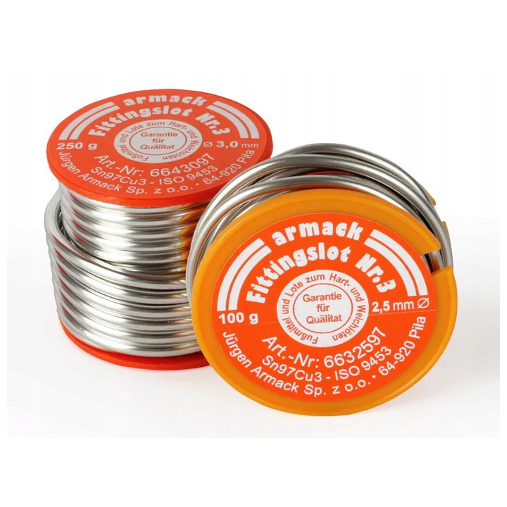 LUT MIĘKKI NR3 S-SN97CU3 ŚR. 2,0MM, SZPULKA 250G