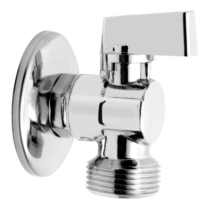 ZAWÓR KULOWY KĄTOWY Z ALUMINIOWYM UCHWYTEM Z ROZETĄ, Z ZAWOREM ZWROTNYM 1-2"X3-4"