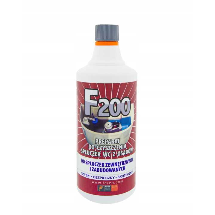 PŁYN F200 1L DO ODKAMIENIANIA SPŁUCZEK W WC FAREN