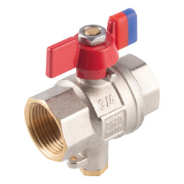 ZAWÓR KULOWY GW-GW Z MOTYLKIEM, DO MONTAŻU CZUJNIKA TEMPERATURY, 3-4", F-POWER