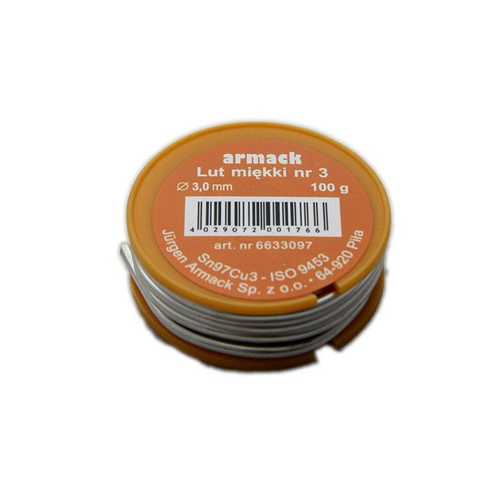 LUT MIĘKKI NR3 S-SN97CU3 ŚR. 3,0MM, SZPULKA 100G