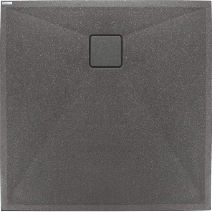 BRODZIK GRANITOWY KWADRATOWY 90X90 CM ANTRACYT METALIK KQR T41B