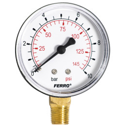 MANOMETR 63 MM 1-4" RADIALNY 0-10 BAR