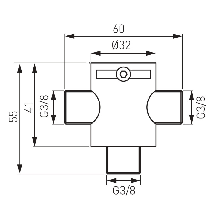 MIESZACZ MECHANICZNY 3-8" DO BATERII BEZDOTYKOWYCH