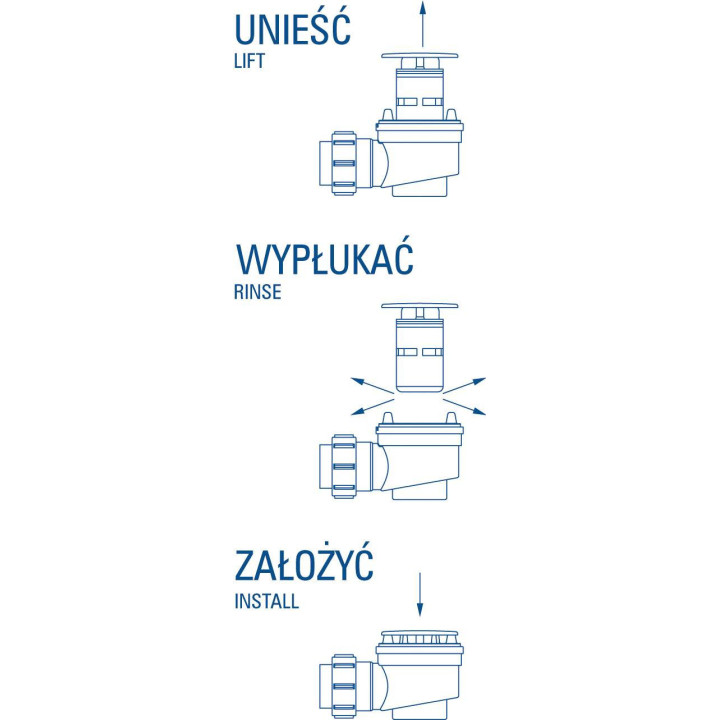 SYFON DO BRODZIKA CZYSZCZONY OD GÓRY CHROM NHC 025C