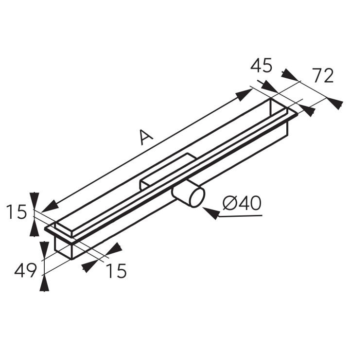 SLIM PRO ODPŁYW LINIOWY 80CM