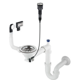 SYFON DO ZLEWOZMYWAKA GRANITOWEGO 1-KOMOROWEGO - SPACE-SAvER STAL ZXY 9982