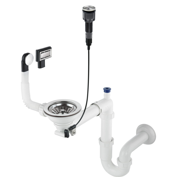 SYFON DO ZLEWOZMYWAKA GRANITOWEGO 1-KOMOROWEGO - SPACE-SAvER STAL ZXY 9982