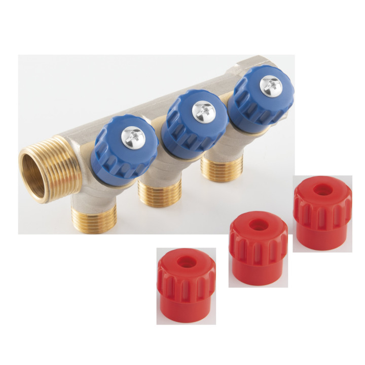 ROZDZIELACZ SANITARNY 2-DROGOWY 3-4"X1-2" PROFESJONALNY MOSIĘŻNY SYSTEM