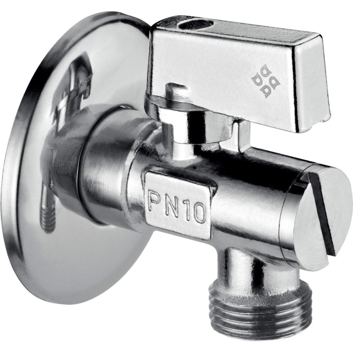 ZAWÓR KĄTOWY DO PODŁĄCZENIA SPŁUCZKI WC 1/2" - 1/2" CHROM VFA B63M