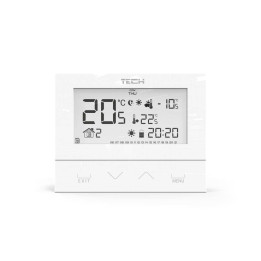 PRZEWODOWY REGULATOR POKOJOWY DWUSTANOWY (PANEL PRZEDNI ZE SZKŁA) ST-293 v3 BIAŁY