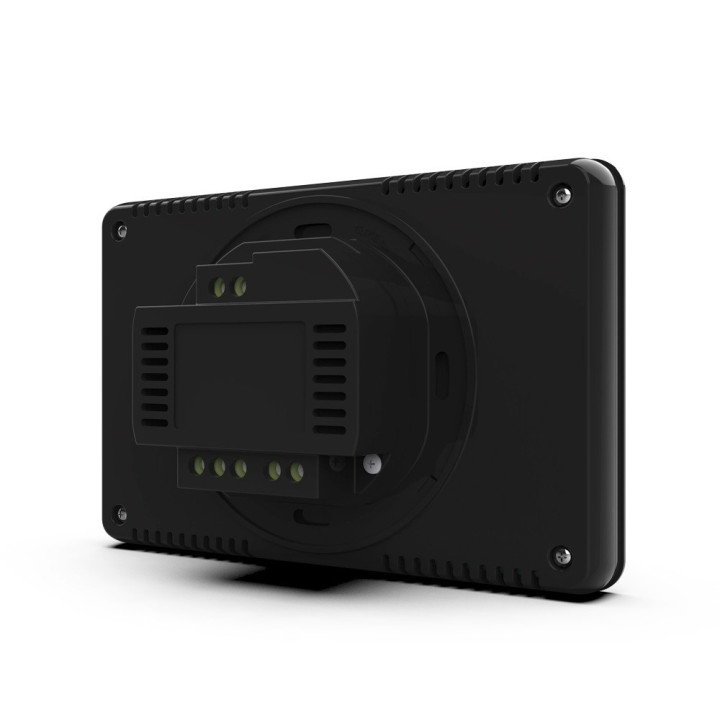 PRZEWODOWY ZASILANY 230V REGULATOR POKOJOWY DWUSTANOWY (PANEL PRZEDNI ZE SZKŁA) ST-293Z v3 CZARNY