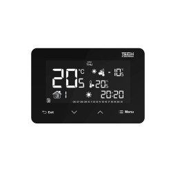 BEZPRZEWODOWY REGULATOR POKOJOWY DWUSTANOWY(PANEL PRZEDNI ZE SZKŁA) ST-293Z v2 CZARNY