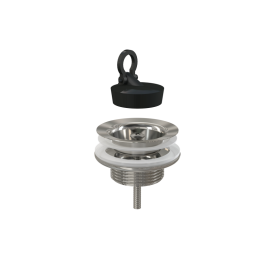 ODPŁYW DO UMYWALKI 5/4" STAL NIERDZEWNA Z PVC KORKIEM, WYSOKA JAKOŚĆ