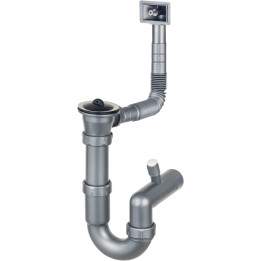SYFON DO ZLEWOZMYWAKA STALOWEGO NAKŁADANEGO 1-KOMOROWEGO - ODPŁYW 2" STAL ZXY 9923