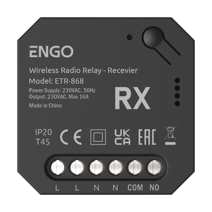 Regulator temperatury do ramki 55x55, 230V, czarny, Internetowy, Wi-Fi
