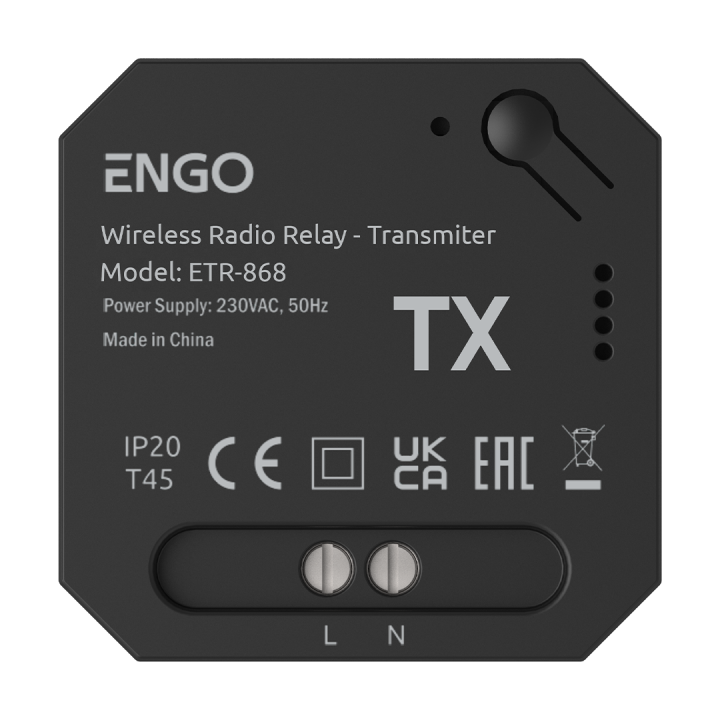 Regulator temperatury do ramki 55x55, 230V, czarny, Internetowy, Wi-Fi