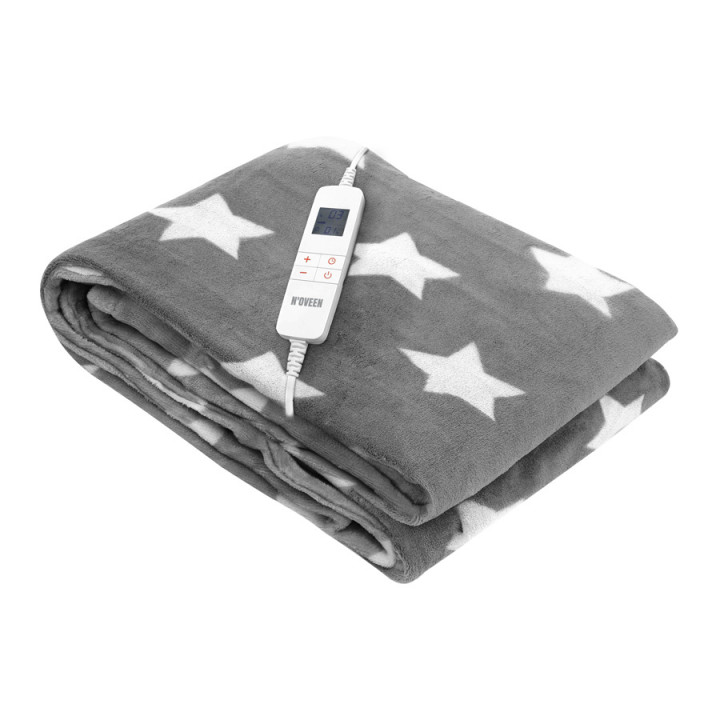 KOC ELEKTRYCZNY NOVEEN EB651 GREY STAR SUPER MIĘKKI 180X130CM**
