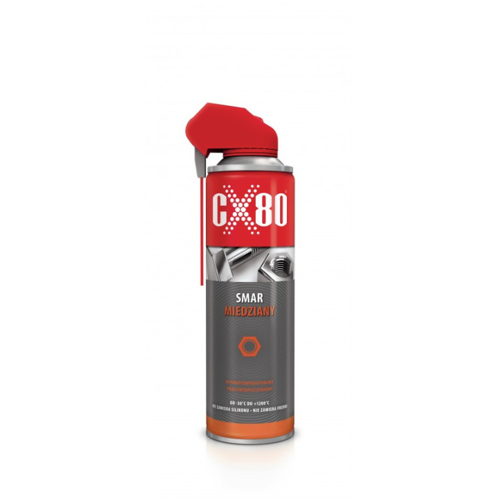 CX80 SMAR MIEDZIANY 500ML W SPRAYU PRZECIWZAPIECZENIOWY - SPRAY MIEDZIANY DO ZADAŃ SPECJALNYCH