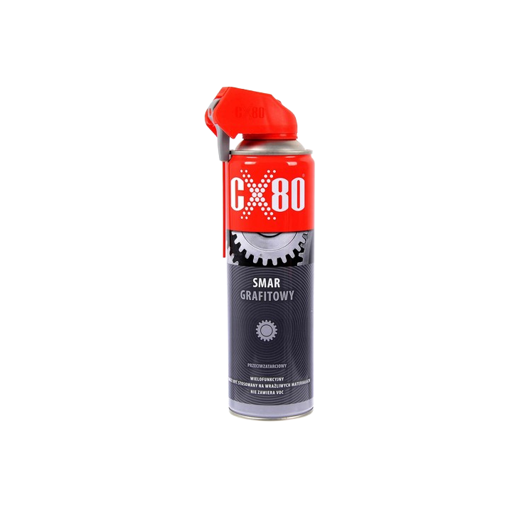 CX80 SMAR GRAFITOWY 500ML SPRAY PRZECIWZATARCIOWY PREMIUM TECH 600°C