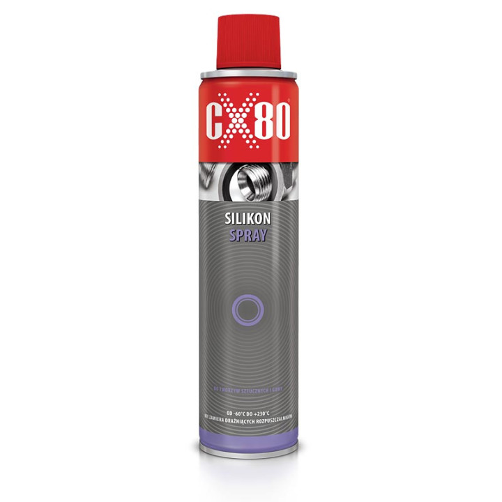 CX80 - SILIKON SPRAY 300ML NSFH1 SMAR DO TWORZYW SZTUCZNYCH I GUMY - PROFESJONALNY SMAR TECHNICZNY