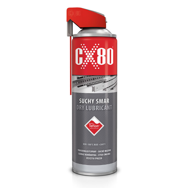 CX80 - SMAR SUCHY TEFLON 500ML DUOSPRAY - PROFESJONALNY ŚRODEK SMARUJĄCY