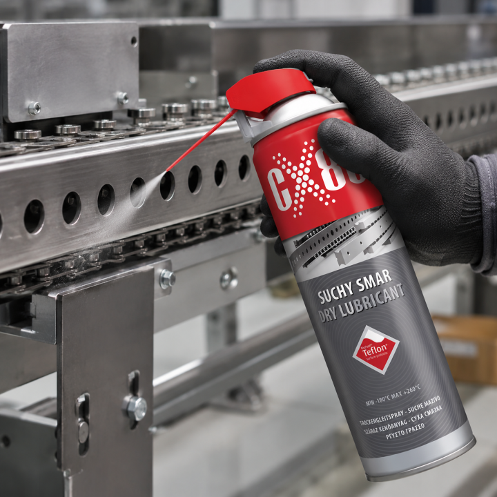 CX80 - SMAR SUCHY TEFLON 500ML DUOSPRAY - PROFESJONALNY ŚRODEK SMARUJĄCY