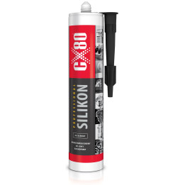 CX80 - SILIKON PROFESJONALNY 310ML WYSOKOTEMPERATUROWY BEZBARWNY USZCZELNIACZ
