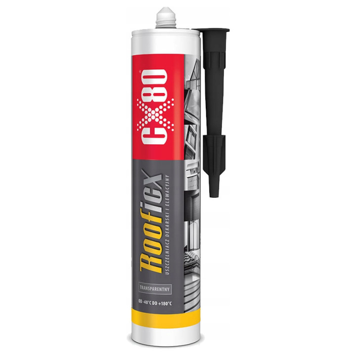 CX80 ROOFICX USZCZELNIACZ DEKARSKI 300ML BEZBARWNY PRZEZROCZYSTY SEALANT