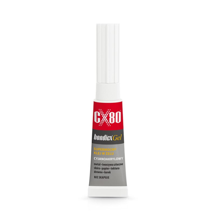 CX80 BONDICX GEL 20G KLEJ CYJANOAKRYLOWY W POSTACI ŻELU O MEGA MOCY