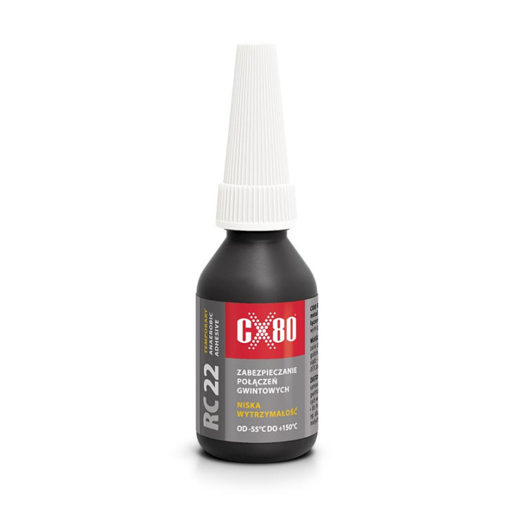 CX80 RC22 KLEJ ANAEROBOWY 10ML FIOLETOWY ZABEZPIECZENIE GWINTÓW PROFESJONALNY