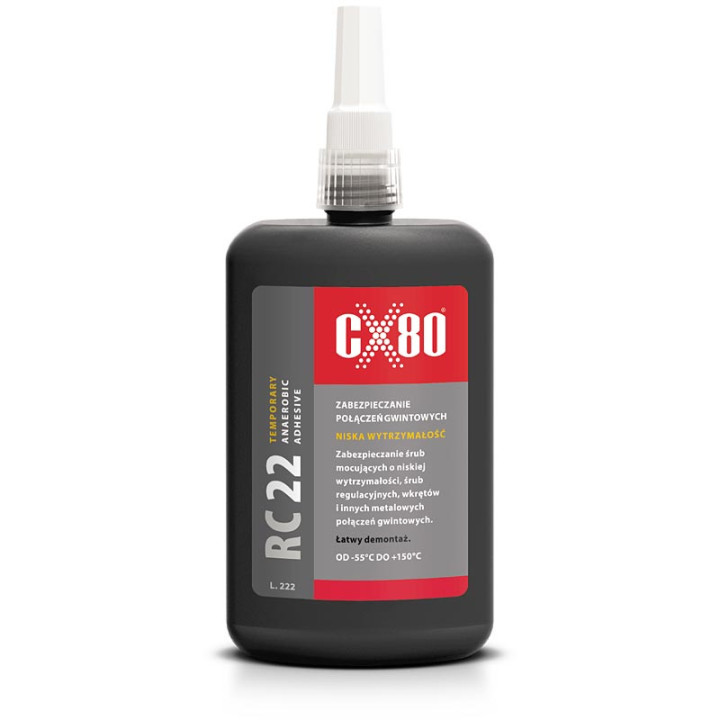 CX80 RC22 KLEJ ANAEROBOWY 250ML FIOLETOWY DO GWINTÓW - NISKA WYTRZYMAŁOŚĆ