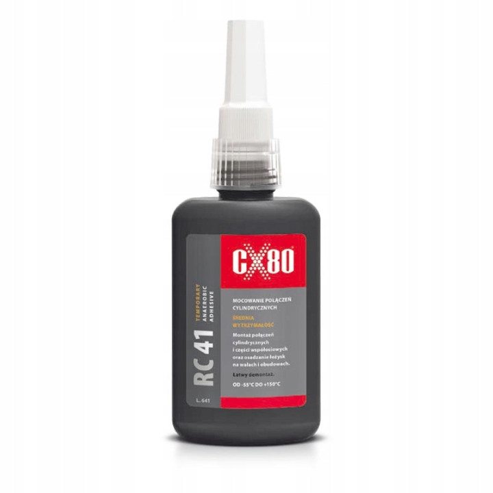 CX80 RC-41 250ML - KLEJ DO CZĘŚCI WALCOWATYCH, ŁATWY DEMONTAŻ, ANAEROBOWY
