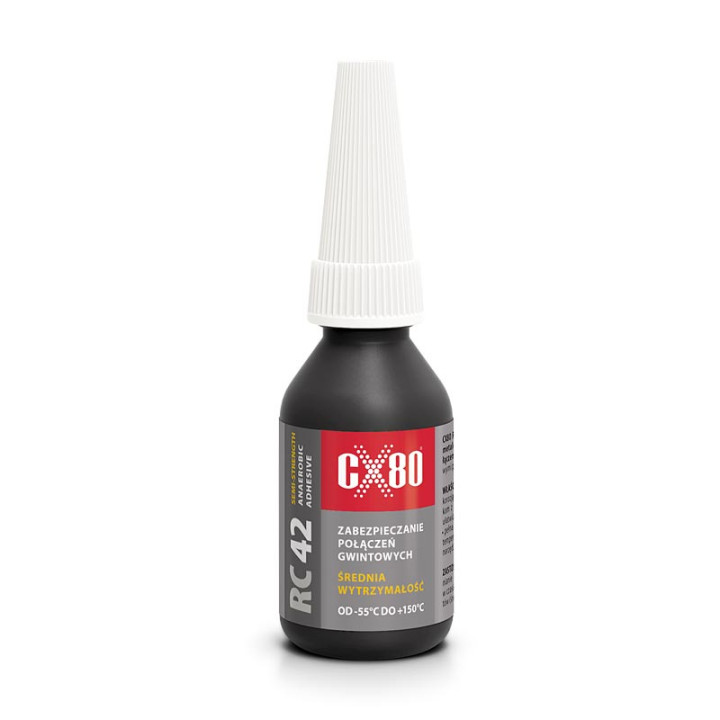 CX80 RC42 10ML - KLEJ ANAEROBOWY DO GWINTÓW, ŚREDNIA WYTRZYMAŁOŚĆ, BLOKADA śRUB