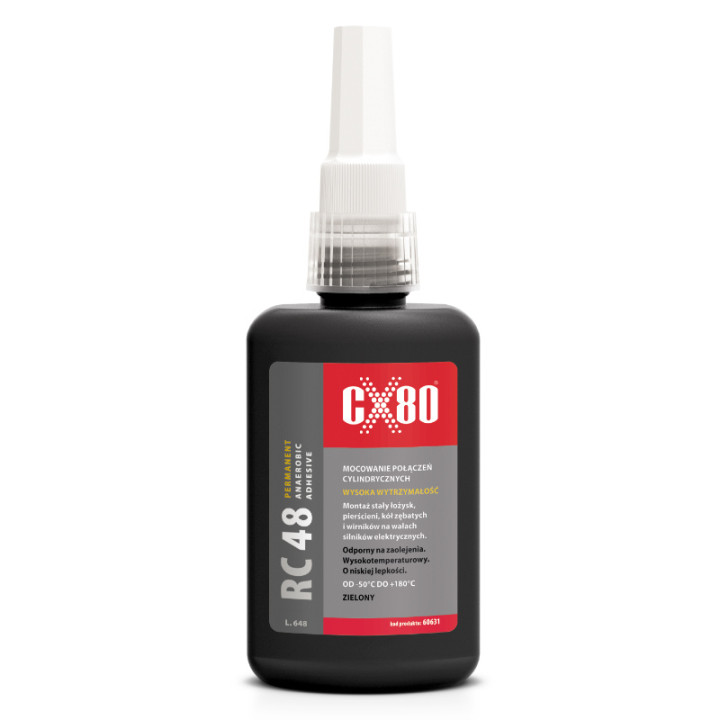 CX80 RC48 50ML ZIELONY - KLEJ DO ŁOŻYSK, PIERŚCIENI - MOCNE POŁĄCZENIA