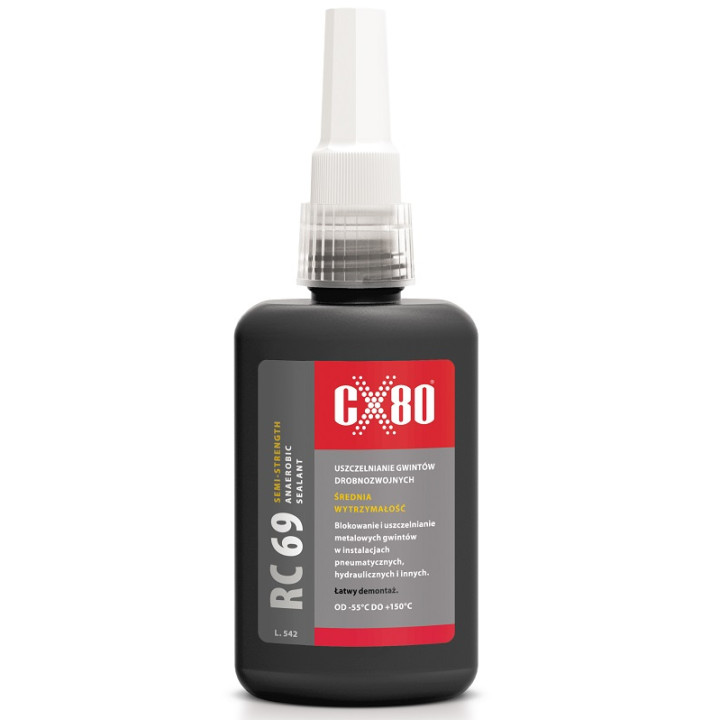 CX80 RC69 50ML BRĄZOWY USZCZELNIACZ DO GWINTÓW METALOWYCH - BEZPIECZNE USZCZELNIENIE GWINTÓW
