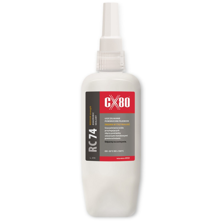 CX80 RC74 50ML POMARAŃCZOWY - KLEJ ANAEROBOWY DO PŁASKICH POWIERZCHNI - USZCZELNIACZ METALOWY