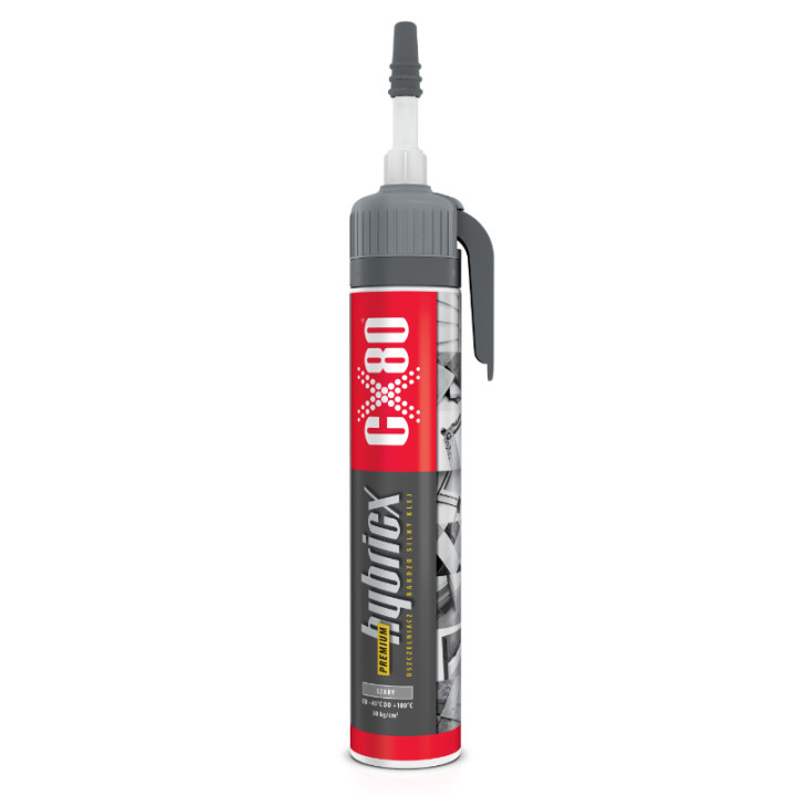 CX80 HYBRICX SZARY 210G PREMIUM - ULTRAWYTRZYMAŁY KLEJ HYBRYDOWY PROFESJONALNY