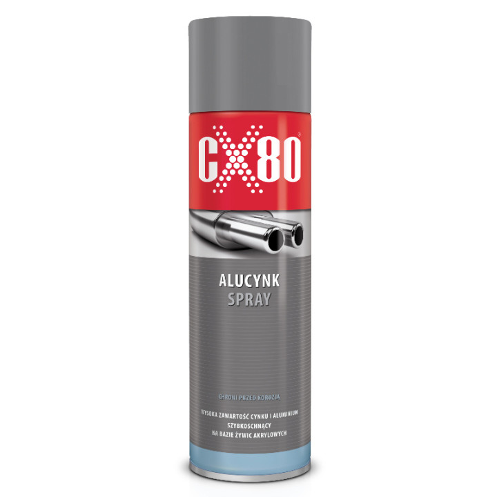 CX80 ALU CYNK - SPRAY ZABEZPIECZENIE PRZED KOROZJA PUSZKA 500ML PROFESJONALNY OCHRONNY