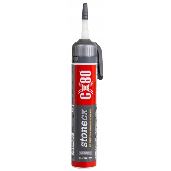 CX80 STONECX KLEJ DO KAMIENIA BEZBARWNY 210G - PROFIL SILIKON USZCZELNIAJĄCY