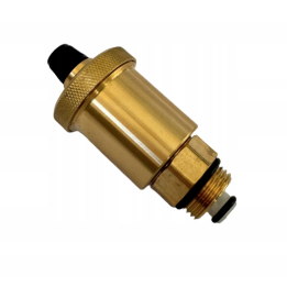 ODPOWIETRZNIK AUTOMATYCZNY PIONOWY 1/2" Z ZAWOREM ODCINAJĄCYM