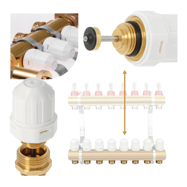 ZAWÓR TERMOSTATYCZNY DO ROZDZIELACZA M30X1.5 + NYPEL 1/2X3/4" WKŁADKA