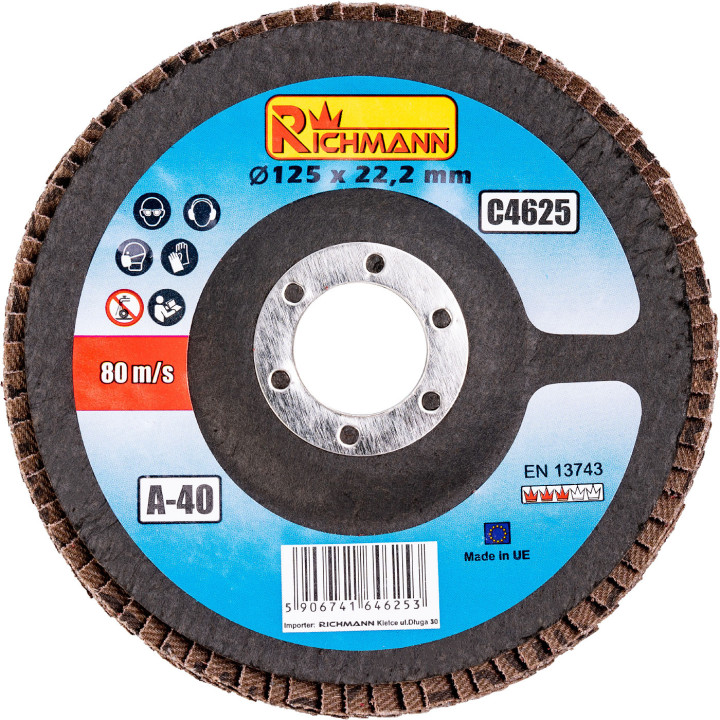 Tarcza ściernica listkowa korundowa 125 mm P60