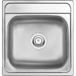 Zlewozmywak stalowy 1-komorowy dekor stal ZHM 3100