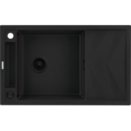 Zlewozmywak granitowy magnetyczny 1-komorowy z ociekaczem nero nero ZRM N113